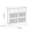Putty Hallway Table With Baskets and Drawers