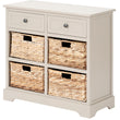 Putty Hallway Table With Baskets and Drawers
