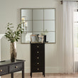 Chelmsford Satin Black Pine 5 Drawer Tallboy Chest of Drawers Candle and Blue Interiors