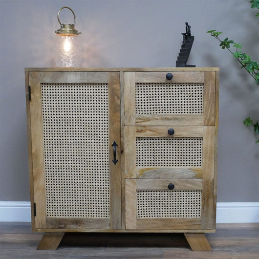 Narrow Wooden Storage Cabinet With Drawers Storage Cabinets & Lockers Candle and Blue Interiors