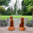 Pair of Life Size Gun Dog Garden Sculptures Garden Sculptures Candle and Blue Interiors