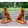 Pair of Life Size Gun Dog Garden Sculptures Garden Sculptures Candle and Blue Interiors