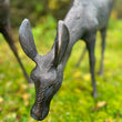 Set 2 Large Garden Deer Metal Sculptures Garden Sculptures Candle and Blue Interiors