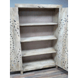 Tall Mango Wood Larder Pantry Storage Unit Industrial Style Candle and Blue Interiors