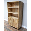 Tall Mango Wood Storage Display Cupboard Storage Candle and Blue Interiors