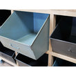 3 Drawers 8 Metal Sloping Metal Baskets Hall Storage Cabinet. Chest Drawers Candle and Blue Interiors