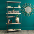 Gallery Tall Modern Wooden Shelves Storage Units Candle and Blue Interiors