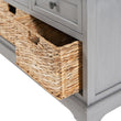 Grey 3 Drawers/3 Basket Hallway Seat Storage Chest of Drawers Candle and Blue Interiors