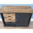 Heavy Duty Industrial Style Iron & Mango Wood Storage Sideboard Buffets & Sideboards Candle and Blue Interiors