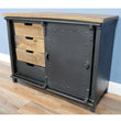 Heavy Duty Industrial Style Iron & Mango Wood Storage Sideboard Buffets & Sideboards Candle and Blue Interiors