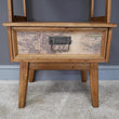 Industrial Metal Wood Bookshelf Industrial Style Candle and Blue Interiors