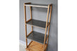 Industrial Metal Wood Bookshelf Industrial Style Candle and Blue Interiors