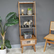 Industrial Metal Wood Bookshelf Industrial Style Candle and Blue Interiors
