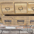 Industrial Multi-Drawer Wooden Cabinet Industrial Style Candle and Blue Interiors