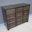 Industrial Style 3 Door 3 Drawer Metal Sideboard Buffets & Sideboards Candle and Blue Interiors