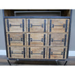 Industrial Style Chest of 9 Drawers Mango Wood & Iron Chest Drawers Candle and Blue Interiors
