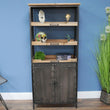 Industrial Style Metal & Fir Wood Narrow Storage Unit- Camberwell Industrial Style Candle and Blue Interiors