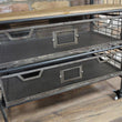 Industrial Style Metal & Wood Bookcase With Shelves 2 Drawers Industrial Style Candle and Blue Interiors