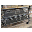 Industrial Style Metal & Wood Bookcase With Shelves 2 Drawers Industrial Style Candle and Blue Interiors