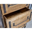 Industrial Style Narrow Wood & Metal Bookcase Bookcases & Standing Shelves Candle and Blue Interiors