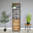 Industrial Style Narrow Wood & Metal Bookcase Bookcases & Standing Shelves Candle and Blue Interiors