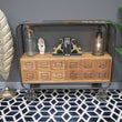 Industrial Style Slimline Wooden Trolley Storage Unit With 6 Drawers Buffets & Sideboards Candle and Blue Interiors