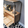 Industrial Style Slimline Wooden Trolley Storage Unit With 6 Drawers Buffets & Sideboards Candle and Blue Interiors