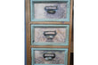 Industrial Wooden Map Cabinet Industrial Style Candle and Blue Interiors