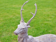 Large Garden Stag Finials Cast Iron Garden Sculptures Candle and Blue