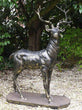 Large Metal Garden Stag Sculpture Garden Sculptures Candle and Blue