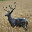 Large Standing Metal Garden Stag Garden Sculptures Candle and Blue