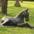 Life Size Foal Garden Ornament Garden Sculptures Candle and Blue