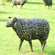 Life Size Metal Garden Sheep Sculpture Garden Sculptures Candle and Blue Interiors