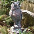 Long Eared Owl Metal Garden Sculpture Garden Sculptures Candle and Blue