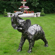 Metal Baby Elephant Sculpture Garden Sculptures Candle and Blue Interiors