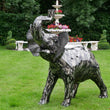 Metal Baby Elephant Sculpture Garden Sculptures Candle and Blue Interiors