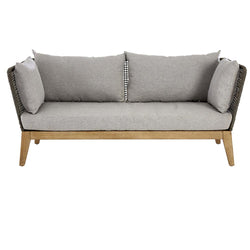 Nordic Style 3 Seat Grey Conservatory Rope Sofa Conservatory Furniture Candle and Blue Interiors