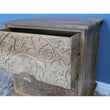 Rustic Wooden Small Bedside Table With 2 Drawers End Tables Candle and Blue Interiors
