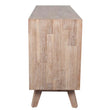 Sand Wash Acacia Wood 3 Door 3 Drawer Sideboard - Kalmar Sideboard Candle and Blue Interiors