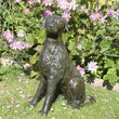 Sitting Dog Garden Statue Garden Sculptures Candle and Blue Interiors