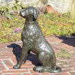 Sitting Dog Garden Statue Garden Sculptures Candle and Blue Interiors