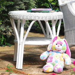 Small Round Conservatory Coffee Table Conservatory Furniture Candle and Blue