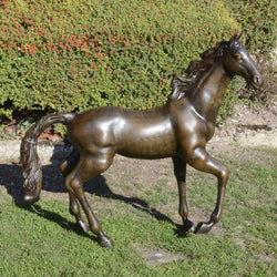 Standing Foal 105cm Garden Statue Garden Sculptures Candle and Blue Interiors