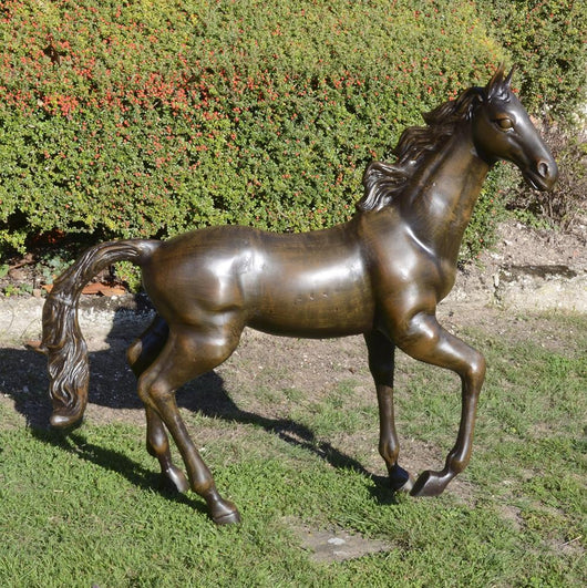 Standing Foal 105cm Garden Statue Garden Sculptures Candle and Blue Interiors