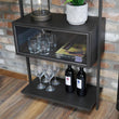 Verne Industrial Style Tall Shelving Unit With Glass Doors Industrial Style Candle and Blue Interiors