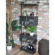 Verne Industrial Style Tall Shelving Unit With Glass Doors Industrial Style Candle and Blue Interiors