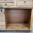 Wide Rustic Mango Wooden Sideboard With Drawers Sideboard Candle and Blue Interiors