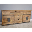 Wide Rustic Mango Wooden Sideboard With Drawers Sideboard Candle and Blue Interiors