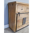 Wide Rustic Mango Wooden Sideboard With Drawers Sideboard Candle and Blue Interiors