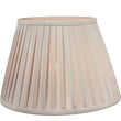40cm Taupe Poly Cotton Pleat Shade Shade Candle and Blue 